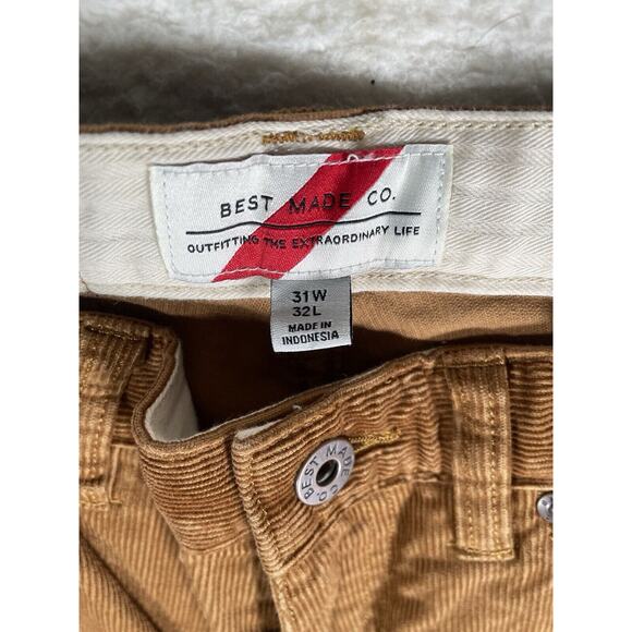NEW Best Made Corduroy Pants Mens 31x32 Brown 5 Pocket Cord Outdoor Work NWT - Picture 4 of 16
